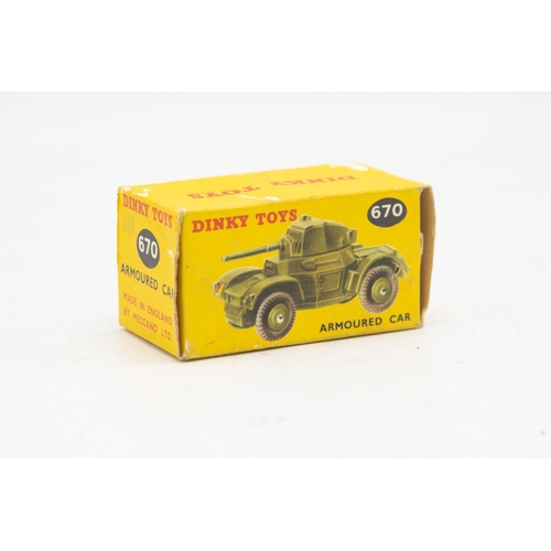 3039 - Dinky Toys 670 Armoured Car, Daimler, clean and bright, mint and boxed