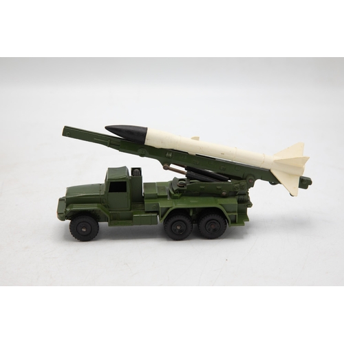 3043 - Dinky Toys 665 Honest john Missile Launcher, original missile, less common black plastic wheel versi... 