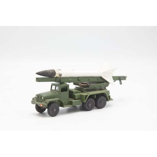 3043 - Dinky Toys 665 Honest john Missile Launcher, original missile, less common black plastic wheel versi... 