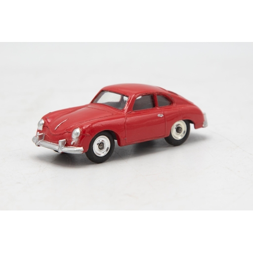 3044 - Dinky Toys 182 Porsche 356a coupe, red body with later edition spun hubs, crisp and clean in a late ... 