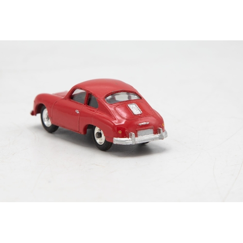 3044 - Dinky Toys 182 Porsche 356a coupe, red body with later edition spun hubs, crisp and clean in a late ... 