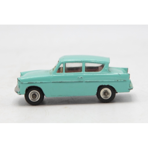 3047 - Dinky Toys 155 Ford Anglia, turquoise , very good and boxed