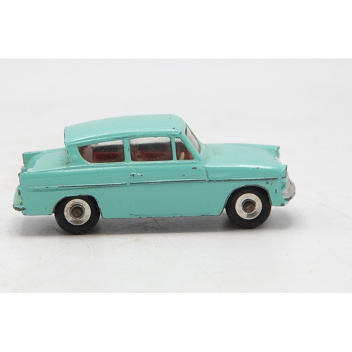 3047 - Dinky Toys 155 Ford Anglia, turquoise , very good and boxed