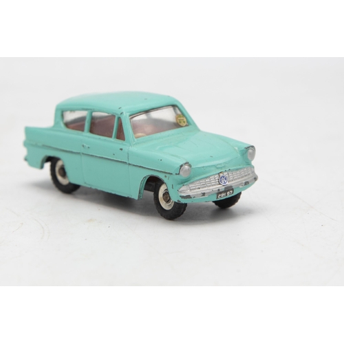 3047 - Dinky Toys 155 Ford Anglia, turquoise , very good and boxed