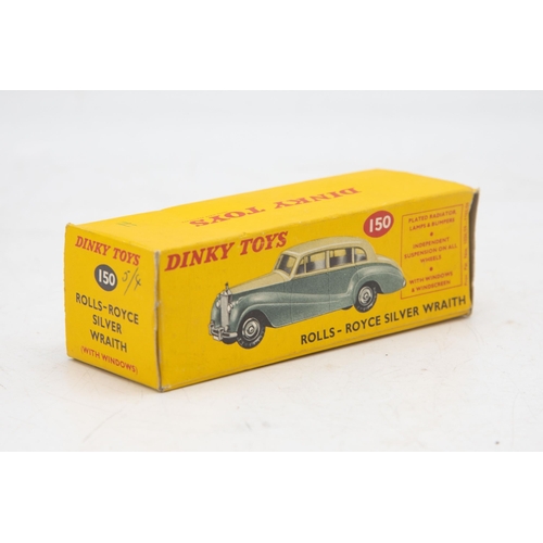 3051 - Dinky Toys 150 Rolls-Royce Silver Wraith, two-tone grey, near mint and boxed