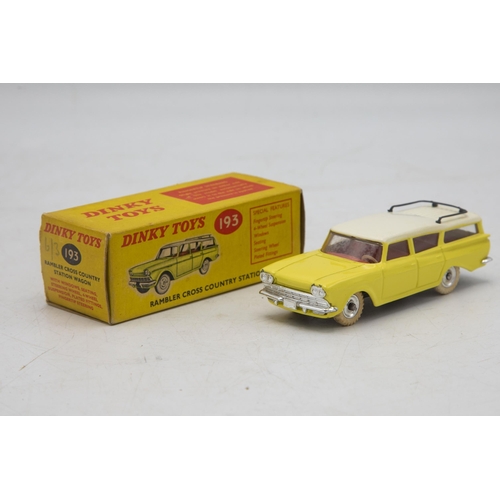 3052 - Dinky Toys 193 Rambler Cross Country Station Wagon, very near mint and boxed (three tiny chips)