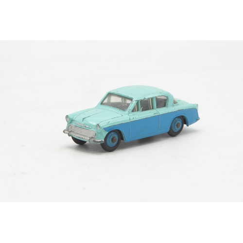 3053 - Dinky Toys 166 Sunbeam Rapier Saloon, correct box two-tone colour spot, some light playwear good and... 