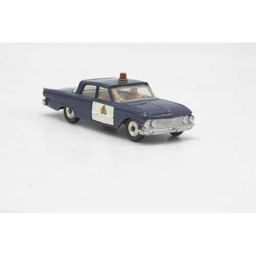 3055 - Dinky Toys 264 R.C.M.P Patrol Car, the 'mounties' Ford Fairlane, Royal Canadian Mounted Police, no a... 