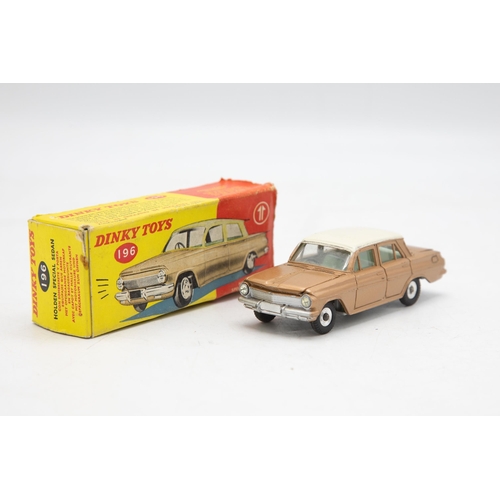 3059 - Dinky Toys 196 Holden Special Sedan, box missing flaps on one end, near mint and boxed