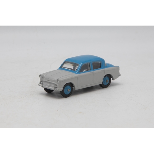 3063 - Dinky Toys 175 Hilman Minx Saloon, two-tone blue and grey, correct box colour spot,  mint and boxed