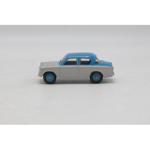 3063 - Dinky Toys 175 Hilman Minx Saloon, two-tone blue and grey, correct box colour spot,  mint and boxed