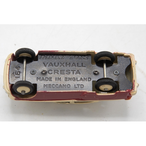 3066 - Dinky Toys 164 Vauxhall Cresta Saloon, two-tone maroon and cream, correct colour spot on crisp box, ... 