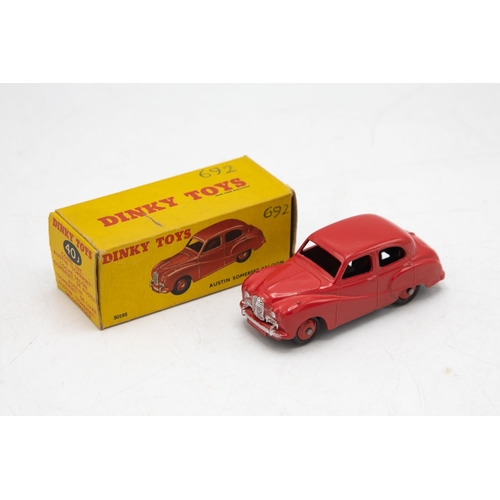 3068 - Dinky Toys 40J Austin Somerset Saloon, red, crisp box ,very early issue (old 1940s numbering system)... 