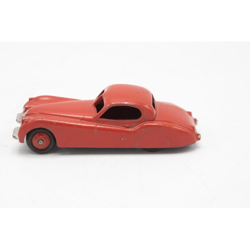 3071 - Dinky Toys  157 Jaguar XK120 Coupe, red with red hubs, correct colour spot, slight playwear, excelle... 