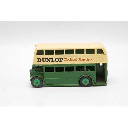 3079 - Dinky Toys 290 Double Deck Bus, green and cream, bright example, Dunlop transfers,  minor repairs on... 