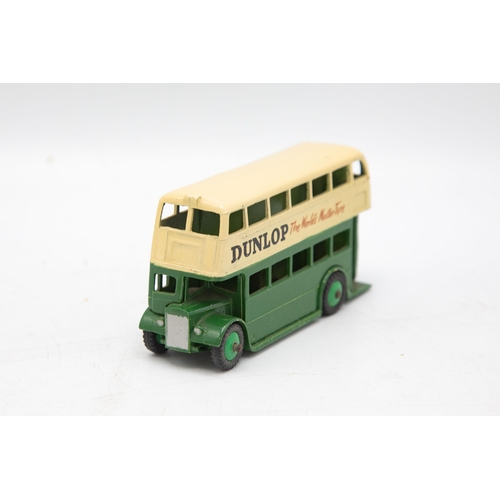 3079 - Dinky Toys 290 Double Deck Bus, green and cream, bright example, Dunlop transfers,  minor repairs on... 