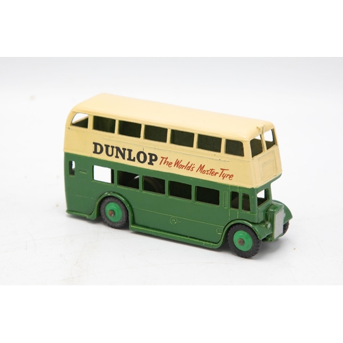 3079 - Dinky Toys 290 Double Deck Bus, green and cream, bright example, Dunlop transfers,  minor repairs on... 