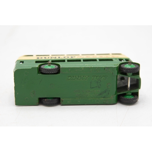 3079 - Dinky Toys 290 Double Deck Bus, green and cream, bright example, Dunlop transfers,  minor repairs on... 