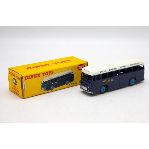 3081 - Dinky Toys  283 B.O.A.C Coach, with British  Overseas Airways Corporation roof-line 'transfer' very ... 