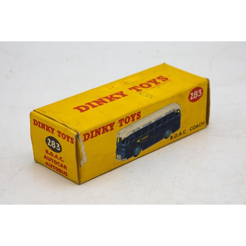 3081 - Dinky Toys  283 B.O.A.C Coach, with British  Overseas Airways Corporation roof-line 'transfer' very ... 