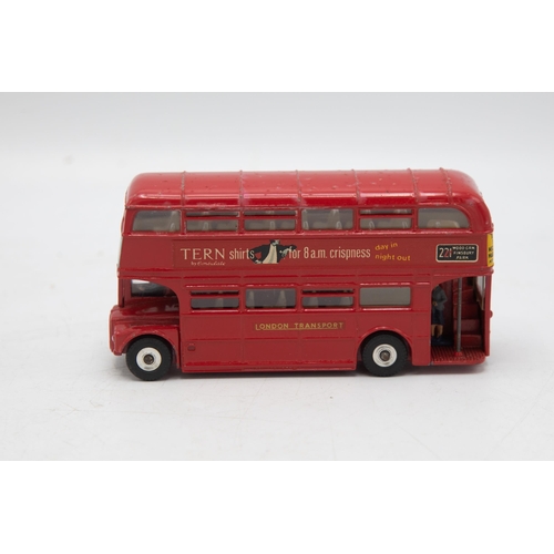 3084 - Dinky Toys 289 Routemaster Bus 221 to Kings Cross, scarce-ish model with fabulous period 1960s Londo... 