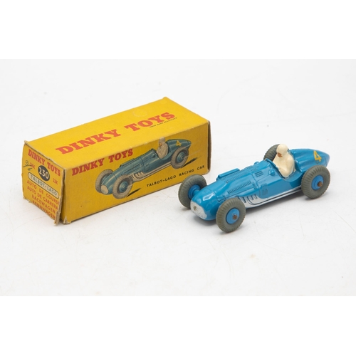 3086 - Dinky Toys 230 (23K) Talbot-Lago Racing Car, one end-flap taped, crisp box, tiny chip on tail, very ... 