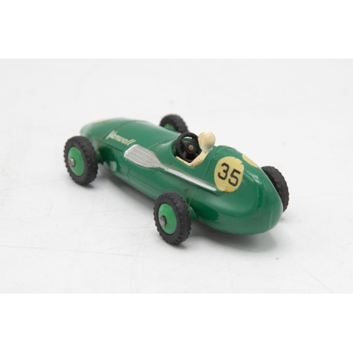 3090 - Dinky Toys 239  Vanwall Racing Car, crisp box, no. 35 racing roundels slight edge wear, near mint an... 