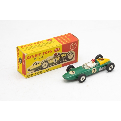 3093 - Dinky Toys 243 B.R.M Racing Car, one small end-flap missing, mint and boxed