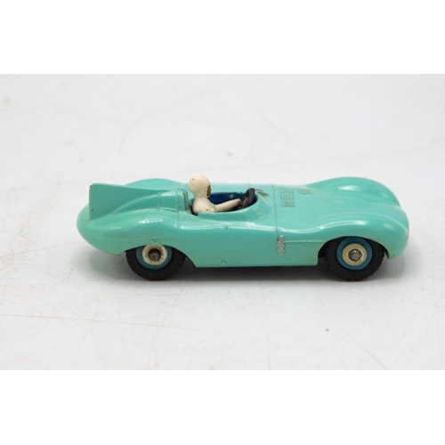 3096 - Dinky Toys 238 Jaguar Type D Racing Car, crisp box, minor detailing on mirror, hubs and exhaust, nea... 