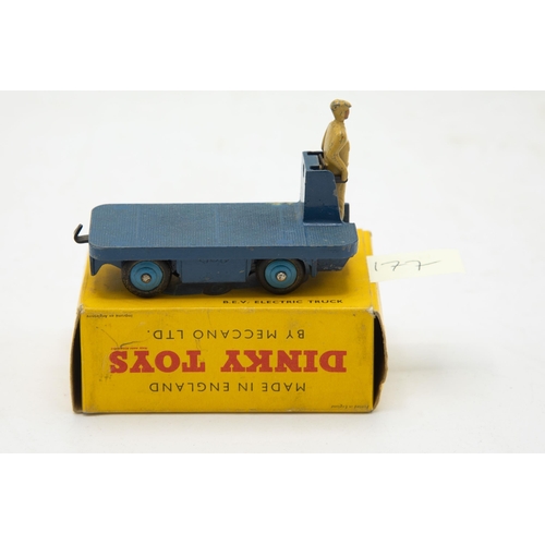 3107 - Dinky Toys 400 B.E.V Electric Truck, crisp box, dark blue version, excellent and boxed