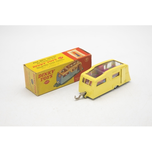 3115 - Dinky Toys 117 Four Berth Caravan with Transparent Roof, opening door, late type box, mint and boxed