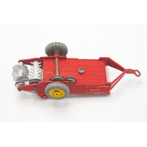 3119 - Dinky Toys 321 Massey-Harris Manure Spreader with cast metal wheels, Excellent condition with minor ... 