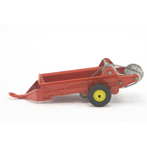 3120 - Dinky Toys 321 Massey-Harris Manure Spreader, scarce late version with plastic wheels, very clean br... 