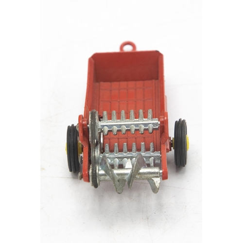 3120 - Dinky Toys 321 Massey-Harris Manure Spreader, scarce late version with plastic wheels, very clean br... 