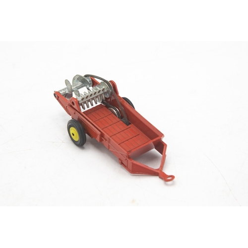 3120 - Dinky Toys 321 Massey-Harris Manure Spreader, scarce late version with plastic wheels, very clean br... 