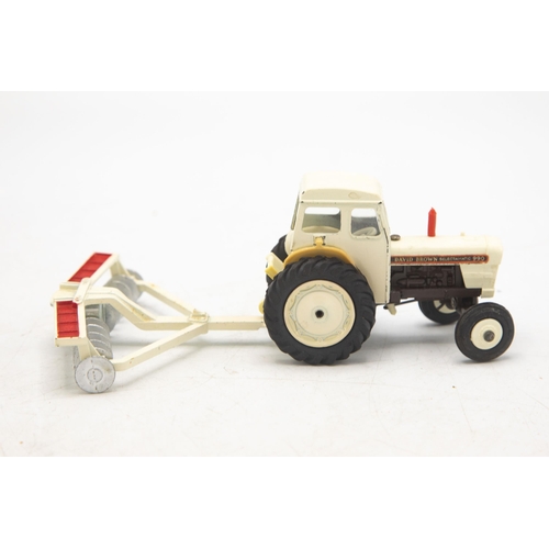 3122 - Dinky Toys 325 David Brown Tractor With Disc Harrow, a Set, fairly scarce combination, both pieces n... 