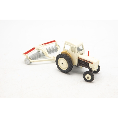 3122 - Dinky Toys 325 David Brown Tractor With Disc Harrow, a Set, fairly scarce combination, both pieces n... 