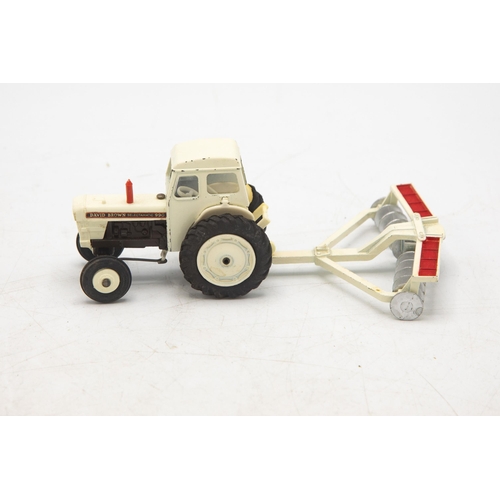 3122 - Dinky Toys 325 David Brown Tractor With Disc Harrow, a Set, fairly scarce combination, both pieces n... 