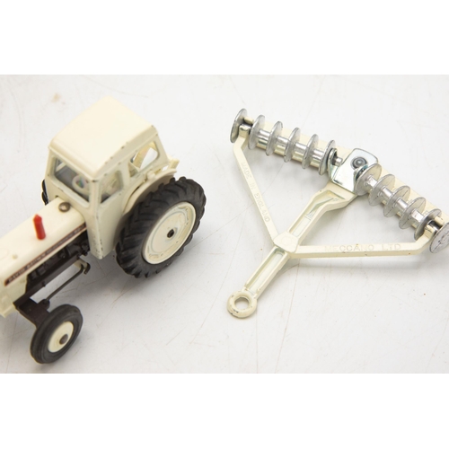 3122 - Dinky Toys 325 David Brown Tractor With Disc Harrow, a Set, fairly scarce combination, both pieces n... 