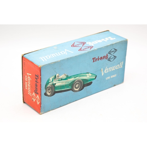 3123 - Tri-ang Minic Electric Vanwall, 1:20 scale racing car, complete original box and display plinth exce... 