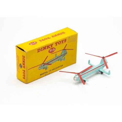 3125 - Dinky Toys 715 Bristol 173 Helicopter, with original card holding insert, mint and boxed