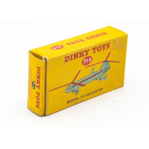 3125 - Dinky Toys 715 Bristol 173 Helicopter, with original card holding insert, mint and boxed