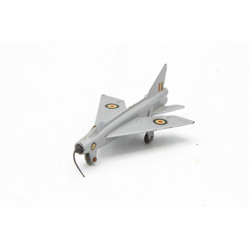 3126 - Dinky Toys 737 P.1B. Lightning Fighter, dark grey metallic, nose antenna tip present but drooping, b... 