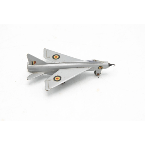 3126 - Dinky Toys 737 P.1B. Lightning Fighter, dark grey metallic, nose antenna tip present but drooping, b... 