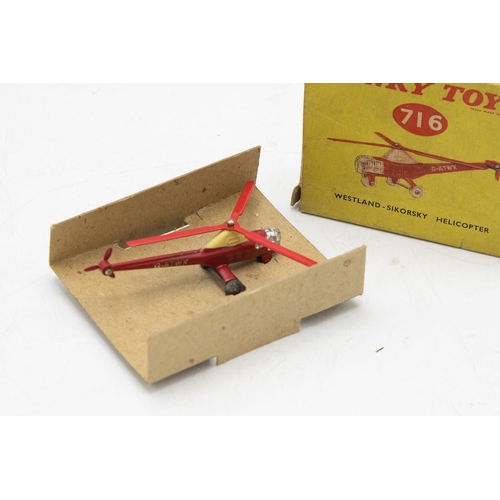 3128 - Dinky Toys 716 Westland-Sikorsky Helicopter, with original inner packing card, mint and boxed