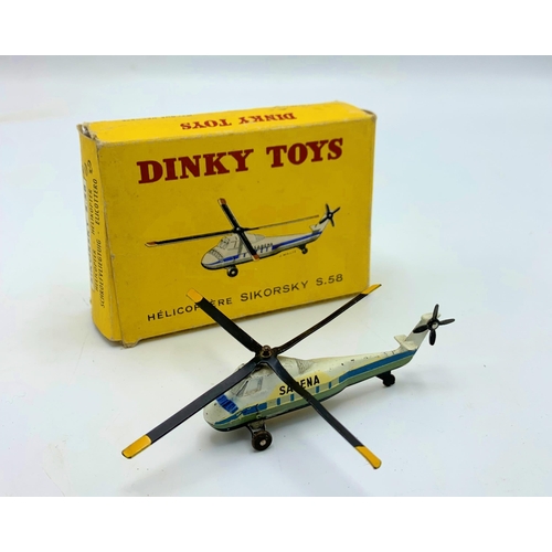 3129 - French Dinky Toys 60D Helicoptere Sikorsky S.58, SABENA livery transfers, near mint and boxed