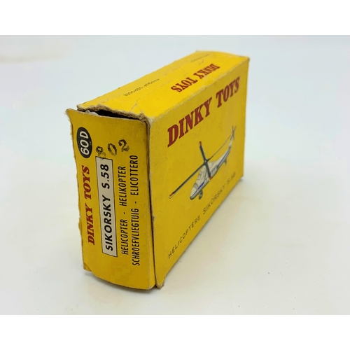 3129 - French Dinky Toys 60D Helicoptere Sikorsky S.58, SABENA livery transfers, near mint and boxed