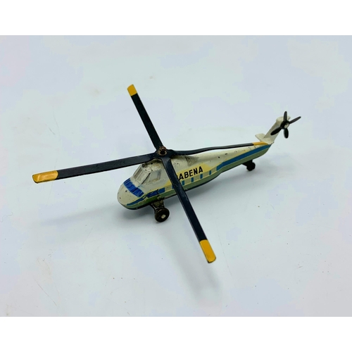 3129 - French Dinky Toys 60D Helicoptere Sikorsky S.58, SABENA livery transfers, near mint and boxed