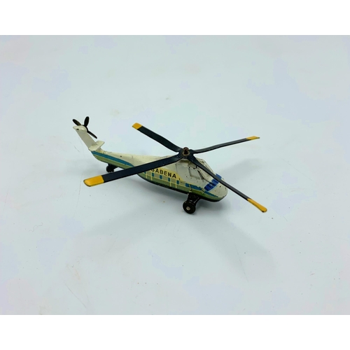 3129 - French Dinky Toys 60D Helicoptere Sikorsky S.58, SABENA livery transfers, near mint and boxed