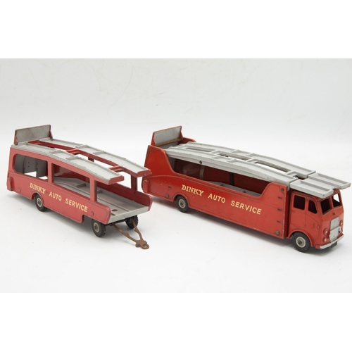 3132 - Dinky Supertoys 984 Car Carrier and 985  Trailer For Car Carrier, scarce items, 'Dinky Auto Service'... 